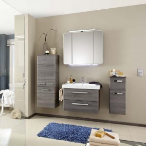Badmöbel-Set in Grau Holz