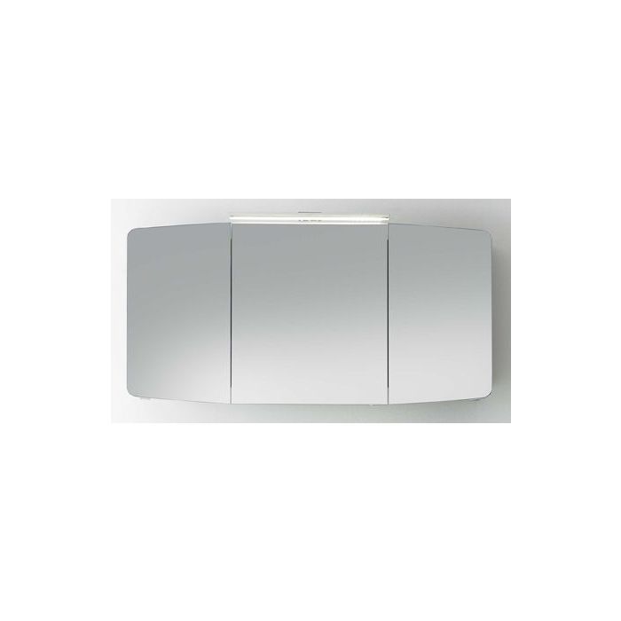 Pelipal Cassca Cassca - SPRINT - Spiegelschrank mit Aufsatzleuchte120 cm, Graphit  Struktur quer NB | Spiegelschränke
