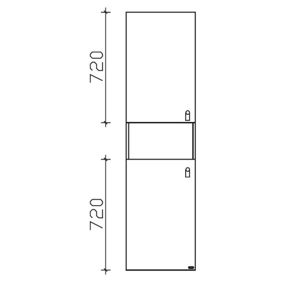 Pelipal Serie 7040 Hochschrank, 45 cm