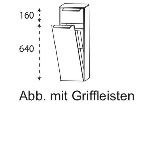 Puris D.Light Highboard mit Wäschekippe, 42 cm