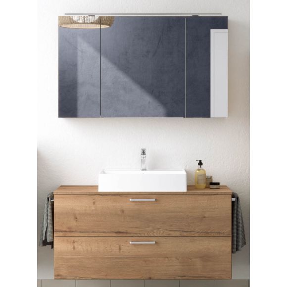 Nobilia Badmöbel-Set mit Aufsatzwaschtisch, 120 cm