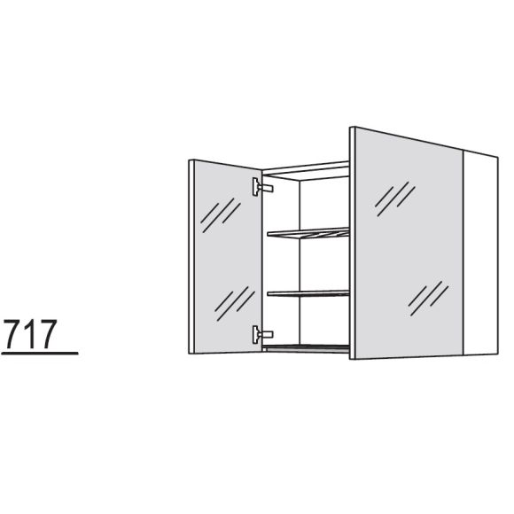 Nobilia LINE-N Spiegelschrank, 80 cm