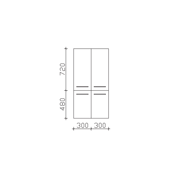 Pelipal Universelle Beimöbel Midischrank, 60 cm breit, 17 tief