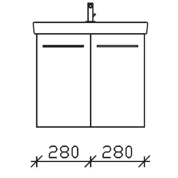 Pelipal Serie 9005 Villeroy & Boch Avento-SET, Waschtisch mit Unterschrank, 60 cm