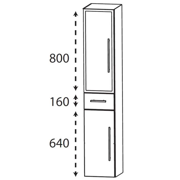 Puris Kera Plan Hochschrank, 300 cm