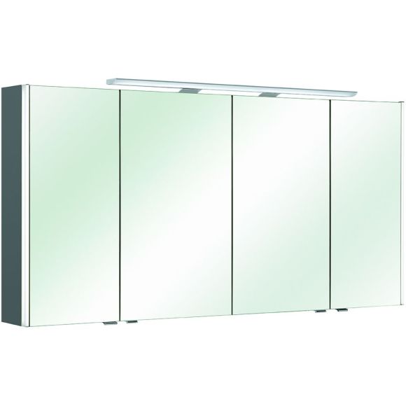 Pelipal Neutrale Spiegelschränke Spiegelschrank, inkl. LED-Aufsatzleuchte und Farbtemperaturwechsel, 142 cm