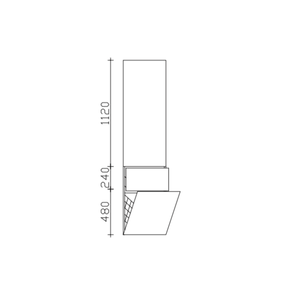 Pelipal PCON Hochschrank mit Tür, Schublade, Wäschekippe, 45 cm breit