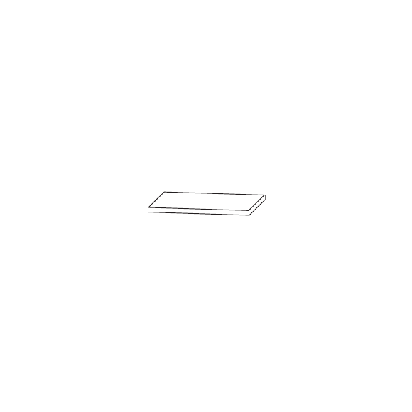 Puris Aspekt Ablageplatte für Unter- oder Mittelschrank OHNE Gestellfüße, 302 mmm
