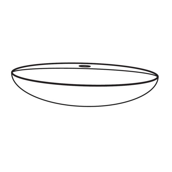 Puris Kera Plan Aufsatzwaschtisch Melbourne oval, weiß, 60 cm