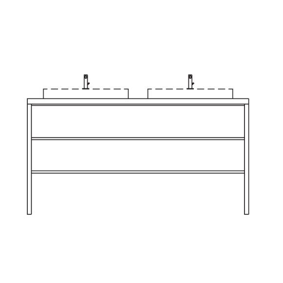 Pelipal Serie 9025 Waschtischunterschrank, 158 cm