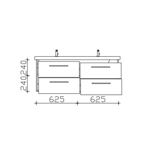 Pelipal Serie 9005 Duravit DuraStyle-SET, 130 cm