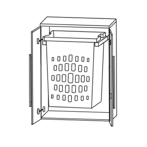 Puris Beimöbel Highboard mit Wäscheauszug, 60 cm