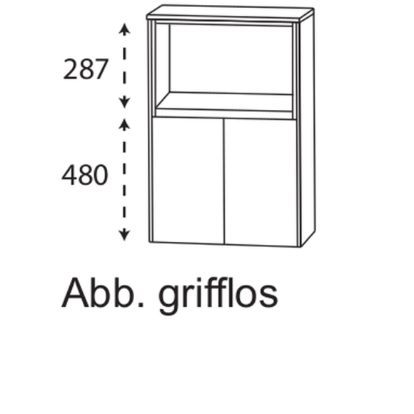 Puris Unique Highboard, 62,5 cm