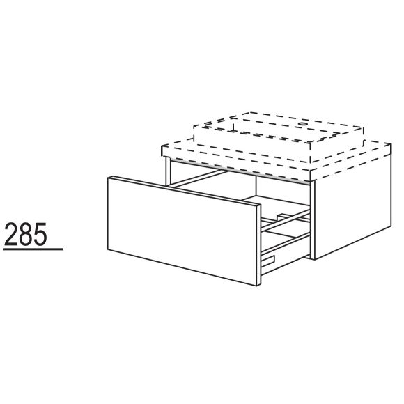 Nobilia LINE-N Waschtischschrank, 120 cm