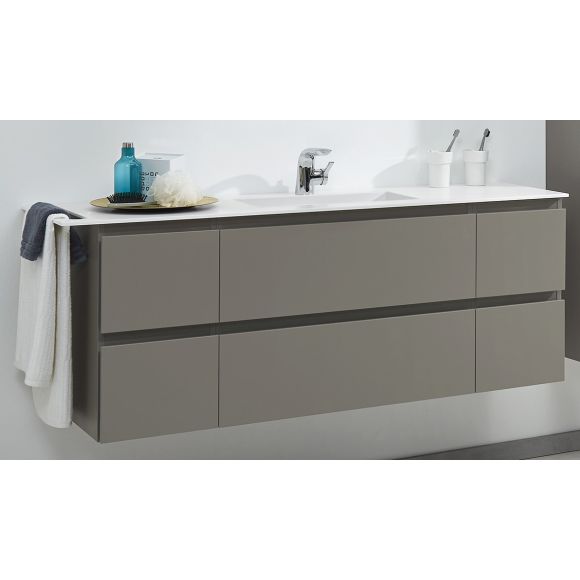 Pelipal PCON Waschtischunterschrank, 3 Auszüge, 135 cm 