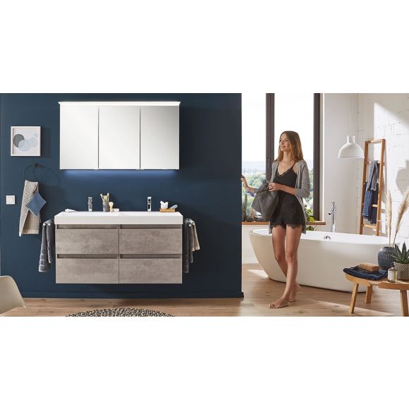 Puris 4landa Badmöbelset Doppelwaschplatz, 120 cm
