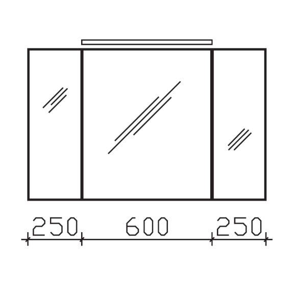 Pelipal Serie 6110 Spiegelschrank, 110 cm