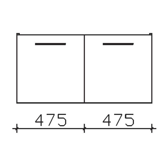 Pelipal Serie 9005 Waschtischunterschrank, 95 cm