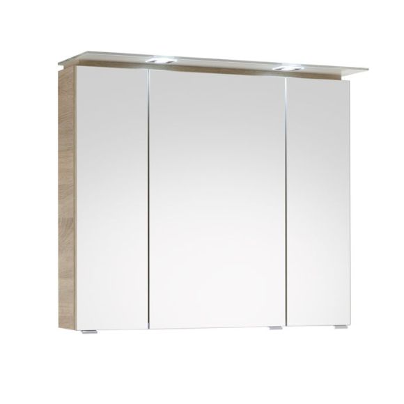 Pelipal Serie 7005 Spiegelschrank mit LED-Spots im Kranz, 80 cm