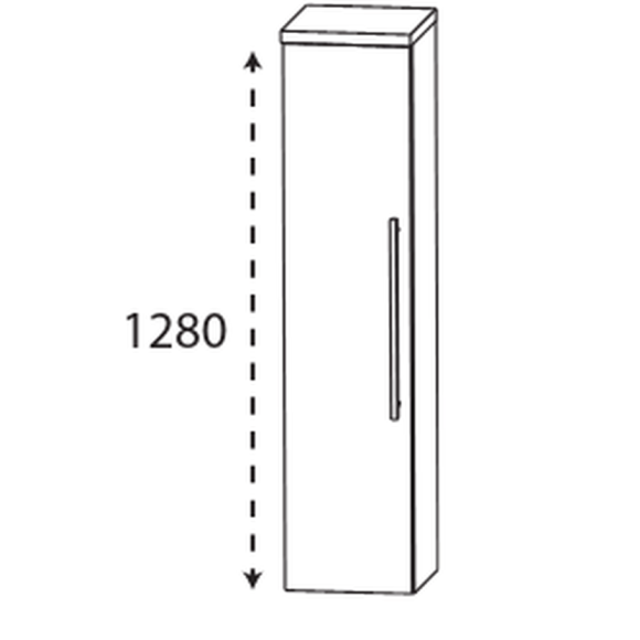 Puris Beimöbel Mittelschrank mit einer Drehtür, 30 cm