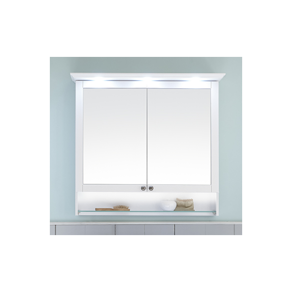 Pelipal Serie 9030 Spiegelschrank mit beleuchteten offenen Fach, 90 cm