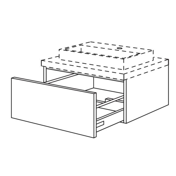 Nobilia LINE-N Badmöbel-Waschtisch, 100 cm