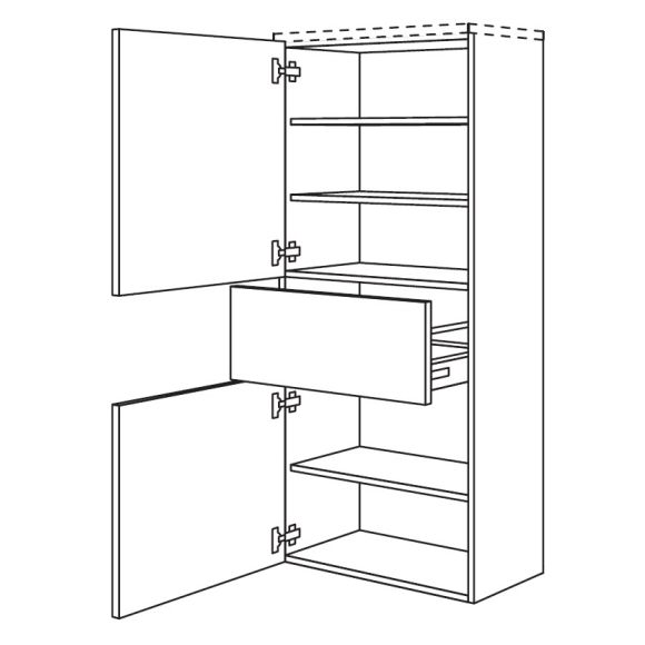 Nobilia LINE-N Badezimmer-Midischrank, 30 cm