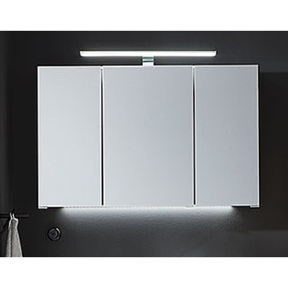 Puris Speed Spiegelschrank mit LED-Aufbauleuchte, 80 cm