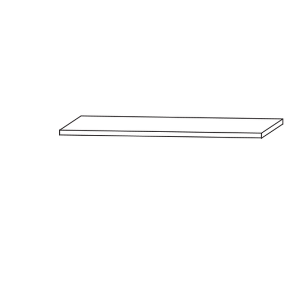 Puris Beimöbel Ablageplatte für Schrank mit Seitenaufdopplung für Oberschrank, 330 mm breit