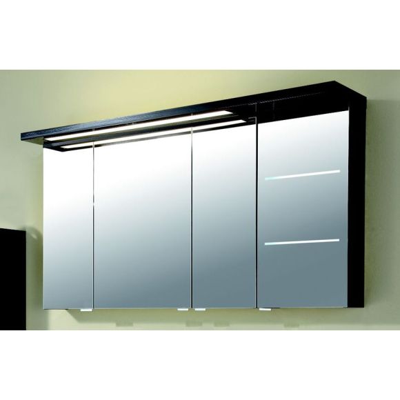 Puris Swing Spiegelschrank-Set, LED-Lichtfenster rechts, 140 cm