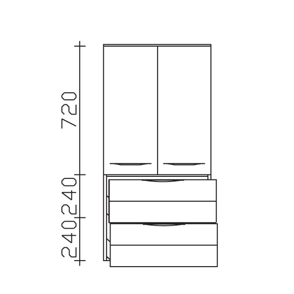 Pelipal Serie 6025 Midischrank, 60 cm breit, 33 cm tief