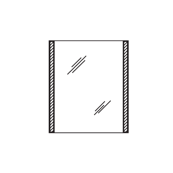 Pelipal Neutrale Spiegelschränke Spiegelschrank mit seitl LED-Profil, 60 cm