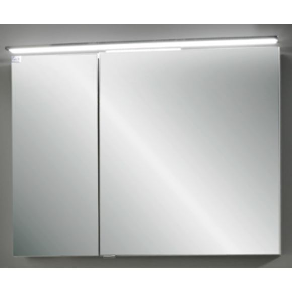 Marlin 3090cosmo Spiegelschrank mit Acryloberboden LED Beleuchtung 8,2 W, Lichtfarbe regelbar, 90 cm