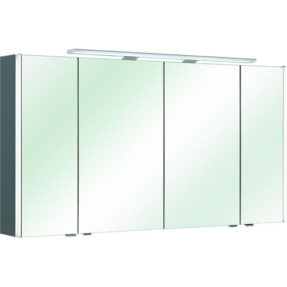 Pelipal Neutrale Spiegelschränke Spiegelschrank, inkl. LED-Aufsatzleuchte und Farbtemperaturwechsel, 132 cm