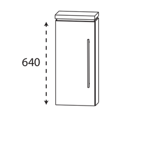 Puris Cool line Oberschrank mit einer Drehtür, 40 cm