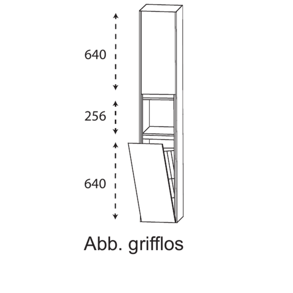 Puris Unique Hochschrank mit Wäschekippe, 42 cm