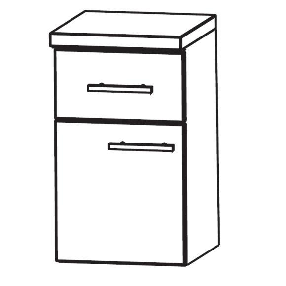 Puris Beimöbel Unterschrank mit Drehtür, 30 cm