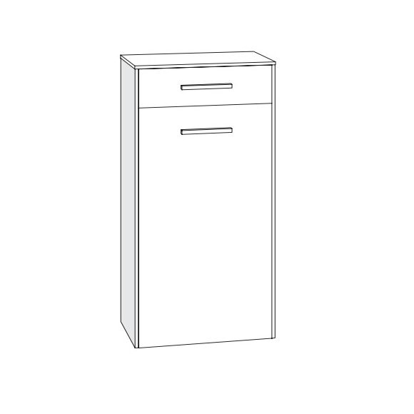 Marlin 3400modern Highboard, inkl. Aufdopplungsseiten, 42 cm