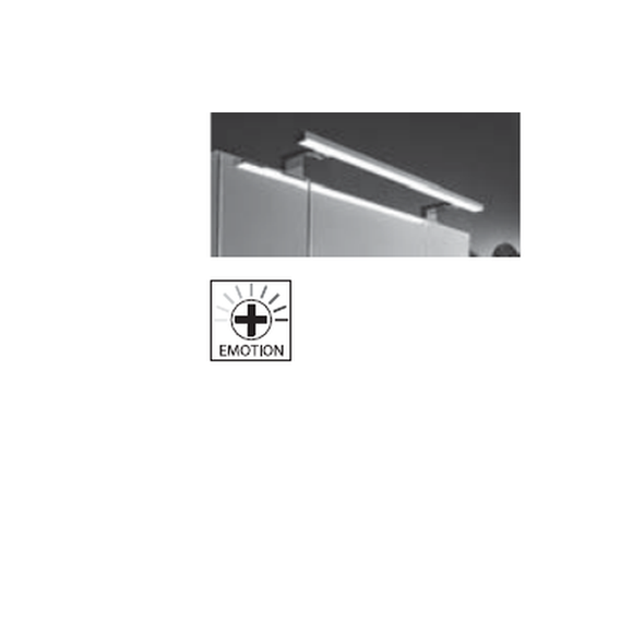 Puris neutrale Artikel LED-Aufbauleuchte in chrom, 900 mm breit