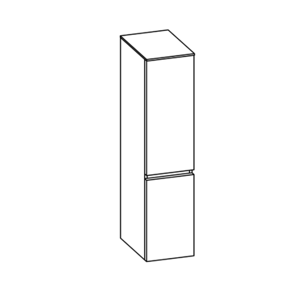 Pelipal Universelle Beimöbel Midischrank - Grifflos mit 2 Türen, 45 cm breit & 17 cm tief