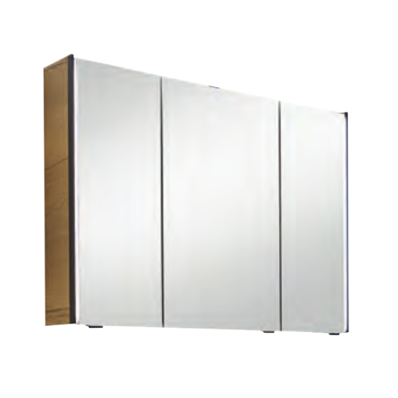 Pelipal Serie 7045 Spiegelschrank mit schwarzem LED-Profil (rechts und links), 130 cm