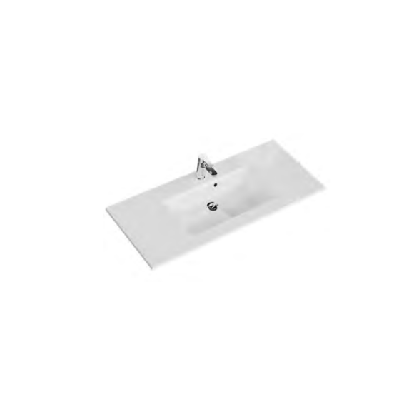 Pelipal Serie 7040 Mineralmarmor-Waschtisch, Weiß, 122 cm