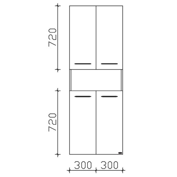 Pelipal Serie 7040 Hochschrank, 60 cm