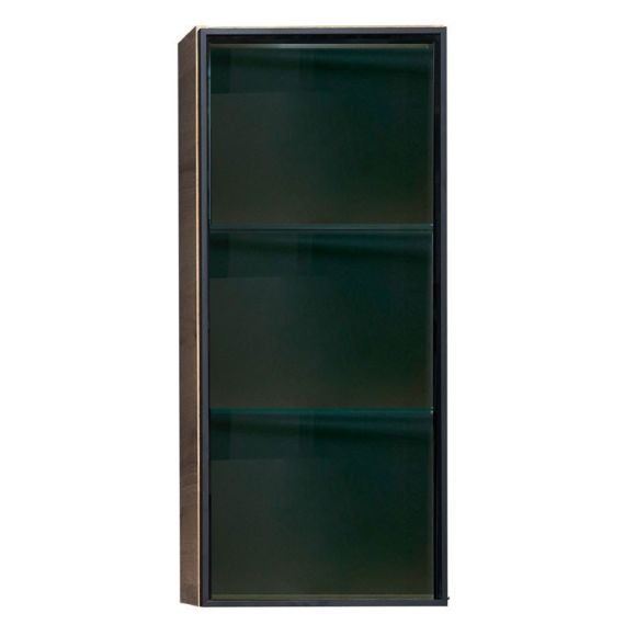 Pelipal Cassca Vitrinen-Wandschrank, Rauchglastür schwarz, 30 cm