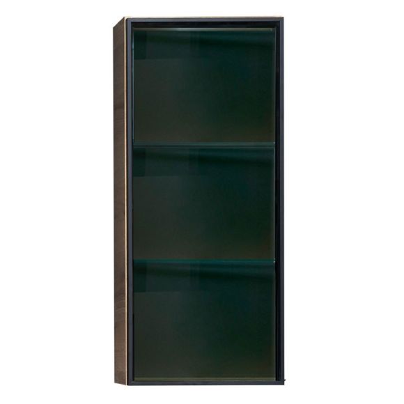 Pelipal Serie 6005 Vitrinen-Wandschrank, Rauchglastür schwarz, 30 cm