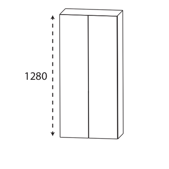 Puris Beimöbel Mittelschrank mit der Technik Push to open, 60 cm