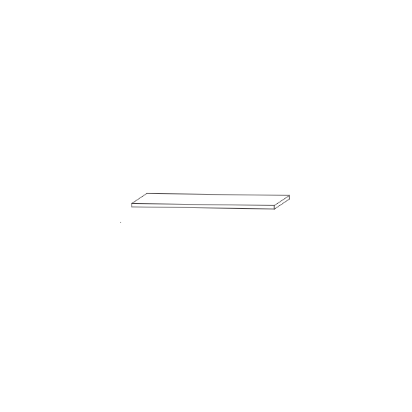 Puris Zubehör Abdeckplatte mit ABS-Kante für Oberschrank, 302 mm breit