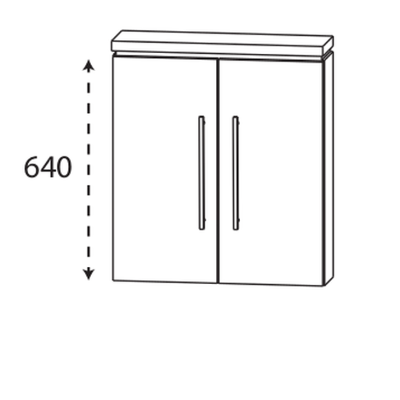 Puris Cool line Oberschrank mit zwei Drehtüren, 60 cm