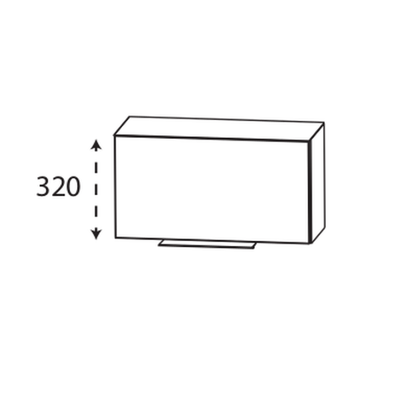 Puris Kera Plan Oberschrank mit Griffleiste, 60 cm