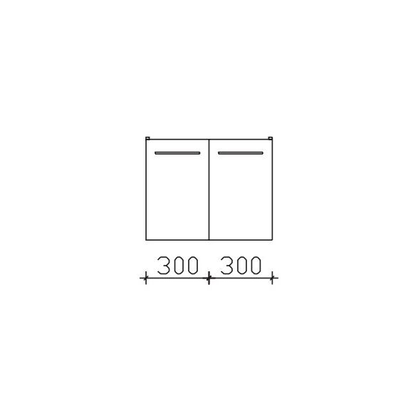 Pelipal Serie 9005 Waschtischunterschrank, 2 Drehtüren, 60 cm